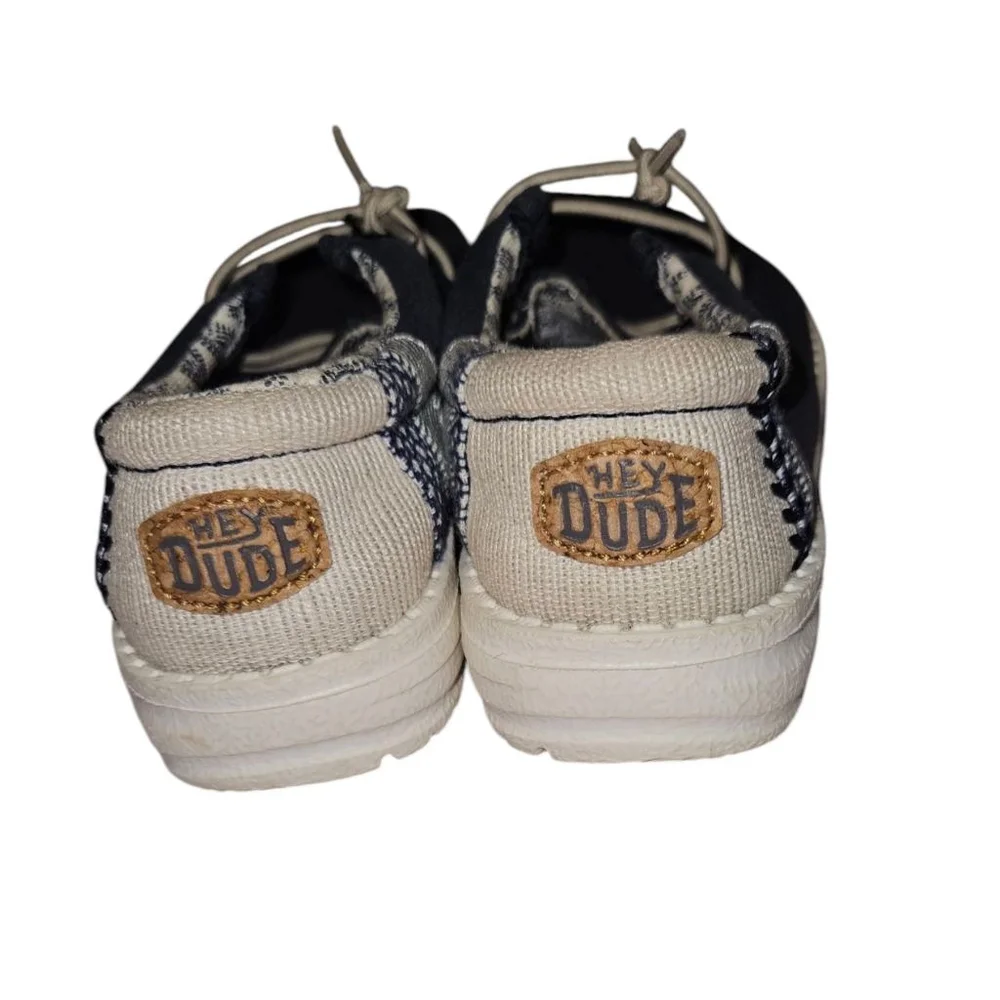 Hey Dude Wally Toddler Break Stitch Navy Blue Slip on loafers SZ 9
